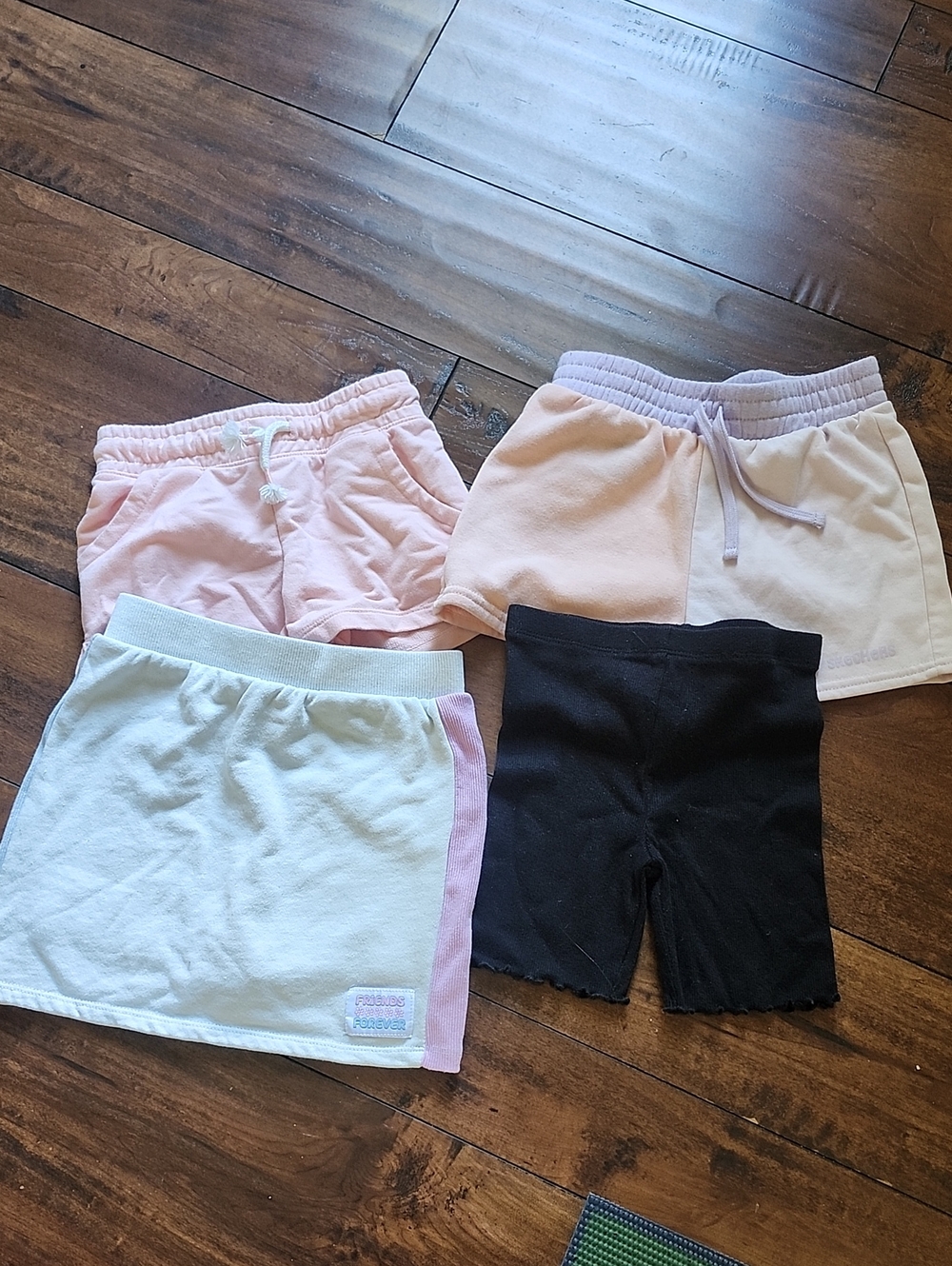 3/$15! Girls 5t 4-Pack Shorts & Skort in Pink, Peach, Blue & Black